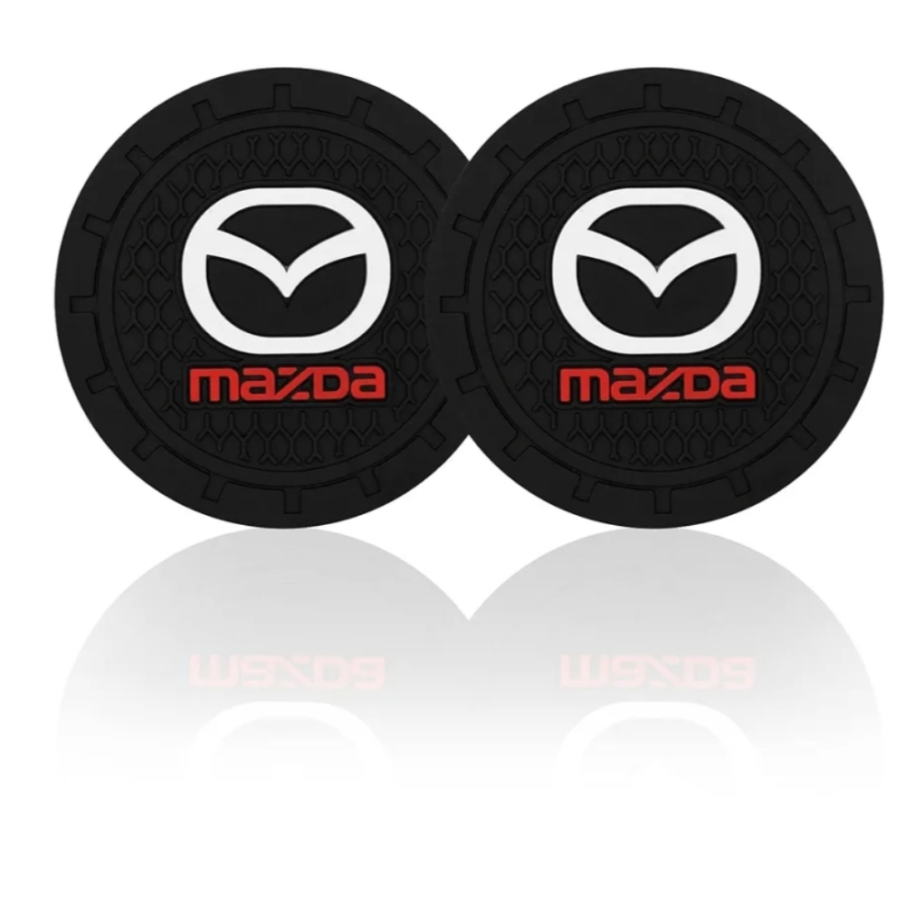 MAZDA  BLACK &  RED CAR COASTERS
